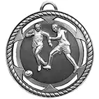 Silver Football Tackle Medal 60mm