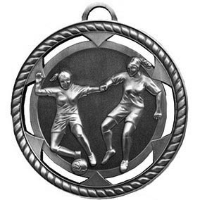 Female Silver Tackle Medal 60mm