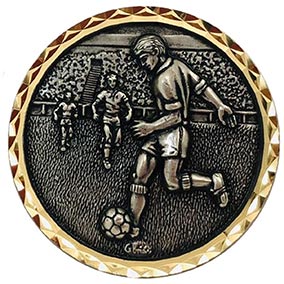 Silver Striker football medal 87mm