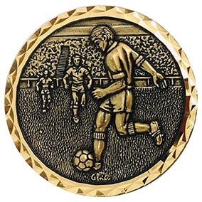 Gold Striker football medal 60mm