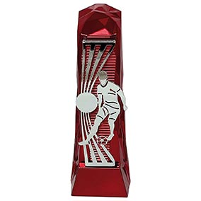 Male Red Henge Football Trophy 23cm