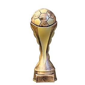 Heavy Gold Tone Football Trophy 220mm