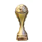 Heavy Gold Tone Football Trophy 220mm