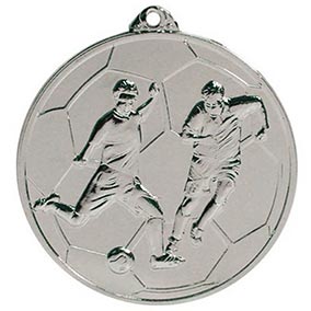 Silver Footballer Medal 50mm