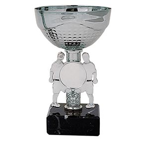 Silver Footballer Cup 150mm