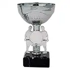 Silver Footballer Cup 130mm