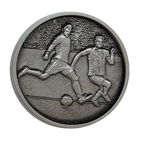 Silver Striker Football Medal 60mm