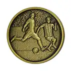 Gold Striker Football Medal 60mm