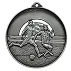 Silver Engraved Football Medal 56mm