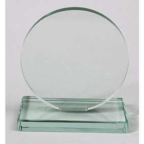 Plain Round Jade Glass Award 13cm