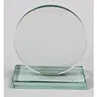 Plain Round Jade Glass Award 13cm