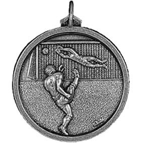 Silver Goalscorer football medal 56mm