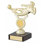 Bright Gold Female Footballer 145mm