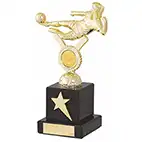 Bright Gold Female Footballer 200mm