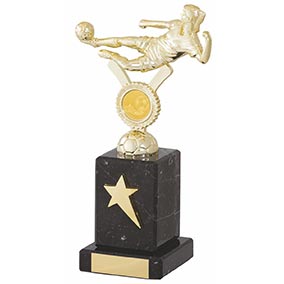 Bright Gold Female Footballer 225mm