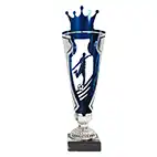 Crown Blue & Gold Football Cup 295mm