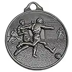 Silver Shoot Football Medal 50mm