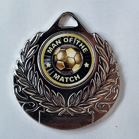 Silver Man Of The Match Medal 50mm