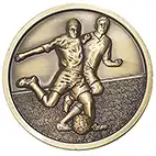 Gold Football Medal 70mm