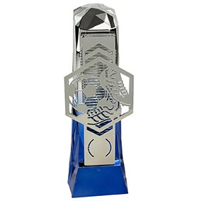 Blue Ice Silver Henge Football Trophy 23cm