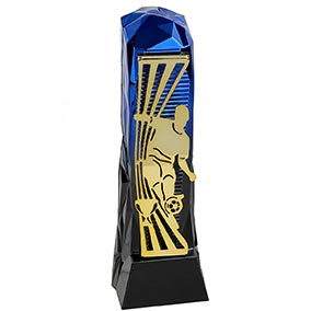 Male Blue Gold Henge Football Trophy 23cm