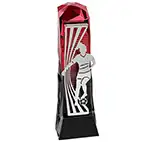 Female Red Silver Henge Football Trophy 23cm