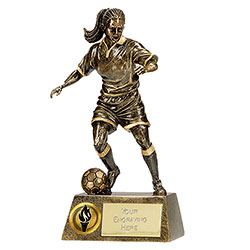Antique Gold Pinnacle Football Female 22cm