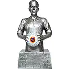 Antique Silver Male Football Player 215mm