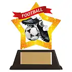 Mini-Star Football Acrylic Plaque 100mm