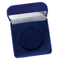 Blue Medal Case Blue Velvet 60mm Recess
