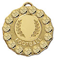 Gold  Fiesta Football Medal 50mm