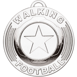 Silver Walking Football Medal  50mm
