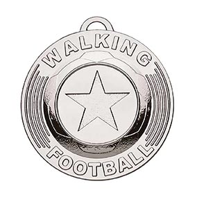 Silver Walking Football Medal  50mm