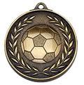 Antique Gold  Eternity Football Medal  50mm