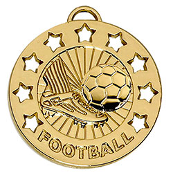 Gold Spectrum Football Medal  40mm