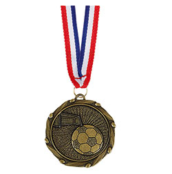 Football Medal & Ribbon 45mm
