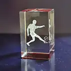 3D Football Male Red Glass 77mm