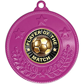 Pink Player Of The Match Medal 50mm