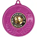 Pink Player Of The Match Medal 50mm