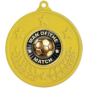 Yellow Man Of The Match Medal 50mm