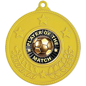Yellow Player Of The Match Medal 50mm