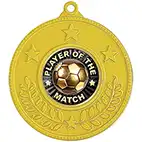 Yellow Player Of The Match Medal 50mm