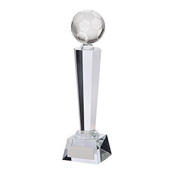 Interceptor Football Crystal Award 255mm