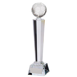 Interceptor Football Crystal Award 280mm