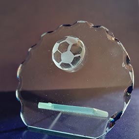 Glass Football Award 90mm