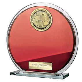 Seismic Red Glass Superstar Plaque 145mm
