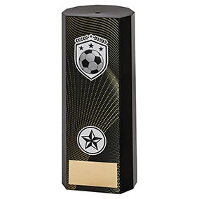 Noir Block Football Trophy 18cm