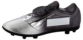 Sleek Silver Black Football Boot 171mm