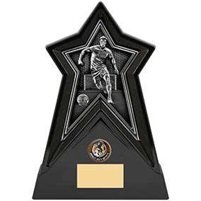 Starforce Black Footballer Trophy 22cm