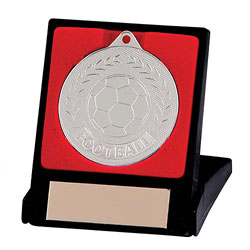 Discovery Football Medal & Box Silver 50mm